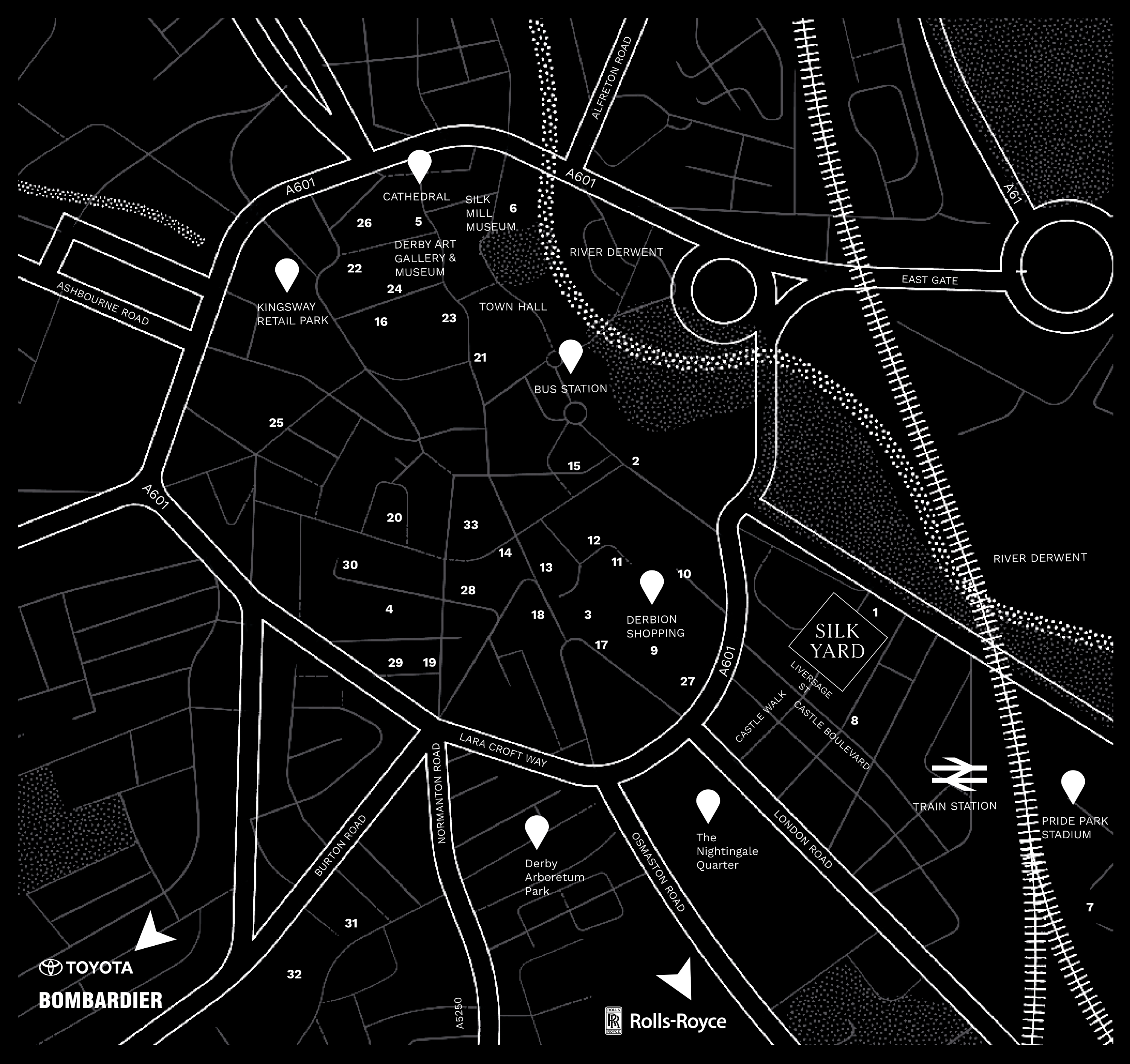 The Silk Yard Derby map Arcadia Consulting Vietnam